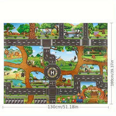 Christmas Toys Game Mat Play House Traffic Road Signs Car Model Parking
