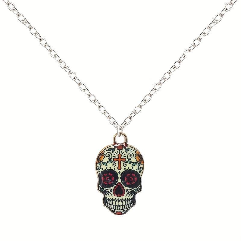 Skull Ghost Head Necklace for Halloween Party