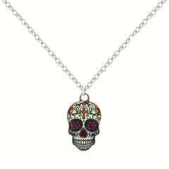 Skull Ghost Head Necklace for Halloween Party