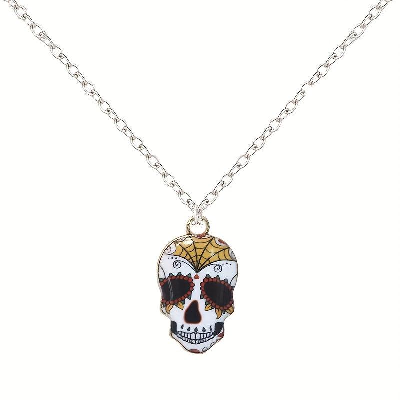 Skull Ghost Head Necklace for Halloween Party