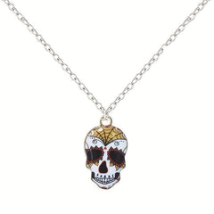 Skull Ghost Head Necklace for Halloween Party