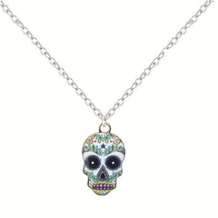 Skull Ghost Head Necklace for Halloween Party