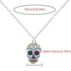 Skull Ghost Head Necklace for Halloween Party
