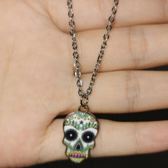 Skull Ghost Head Necklace for Halloween Party