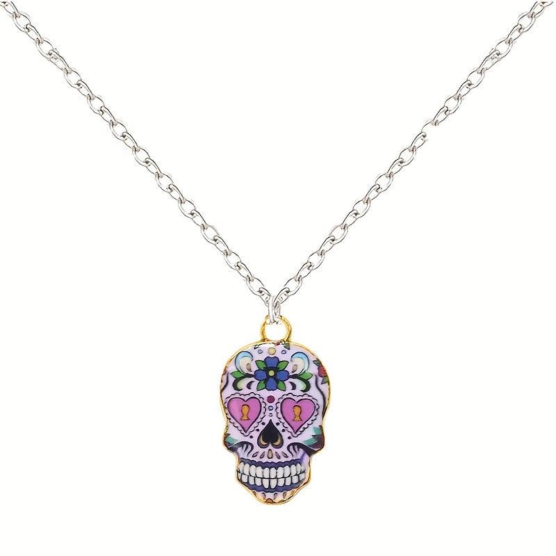 Skull Ghost Head Necklace for Halloween Party