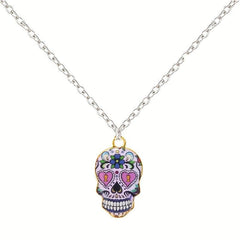 Skull Ghost Head Necklace for Halloween Party