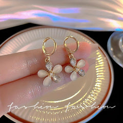 Opal Stone Flower Earrings Women's Earrings Anniversary Gift