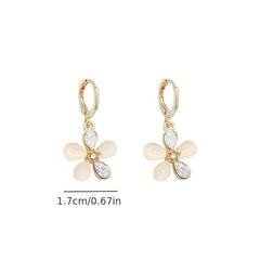 Opal Stone Flower Earrings Women's Earrings Anniversary Gift