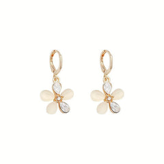 Opal Stone Flower Earrings Women's Earrings Anniversary Gift