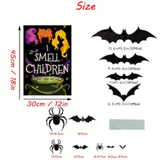 Halloween Outdoor Decorations Bats Garden Flag Scary Indoor Decor