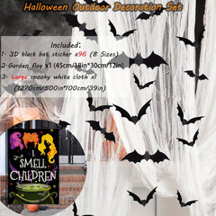 Halloween Outdoor Decorations Bats Garden Flag Scary Indoor Decor