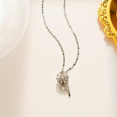 Rotatable Sunflower Necklace Birthday Gift
