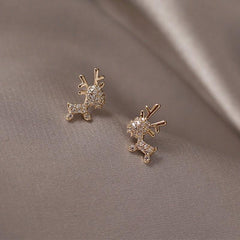 Christmas Deer Stud Earrings Set