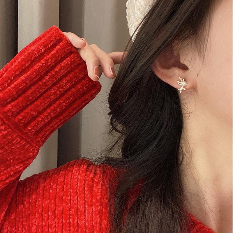 Christmas Deer Stud Earrings Set