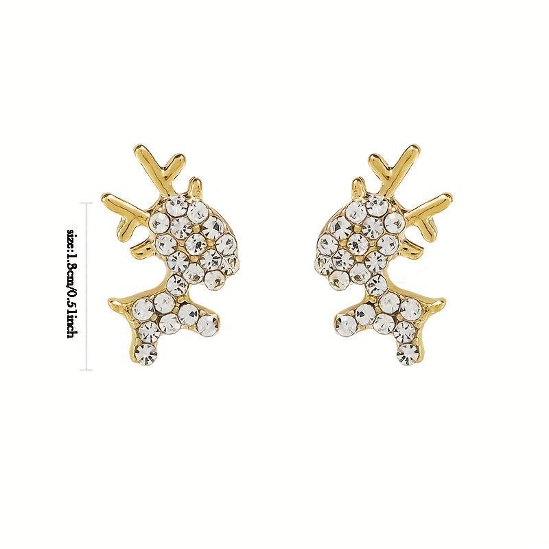 Christmas Deer Stud Earrings Set