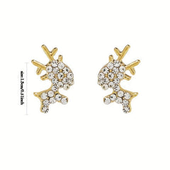 Christmas Deer Stud Earrings Set