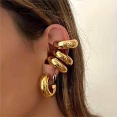 3pcs Metal Feeling Glossy Ear Bone Clip