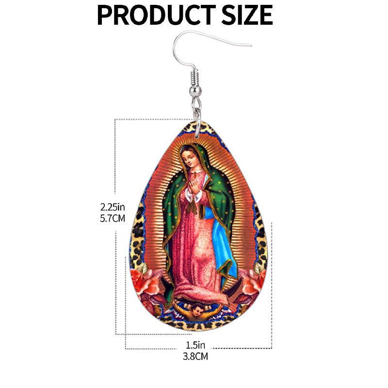 Goddess Drop Faux Leather Earrings Holiday Gift
