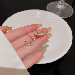 Faux Pearl Geometric Earrings Ear Jewelry For Women Girls