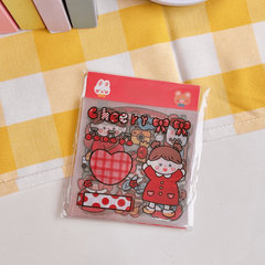 20 Sheets Cartoon Tear off Waterproof Sticker Mobile Phone Case Decoration