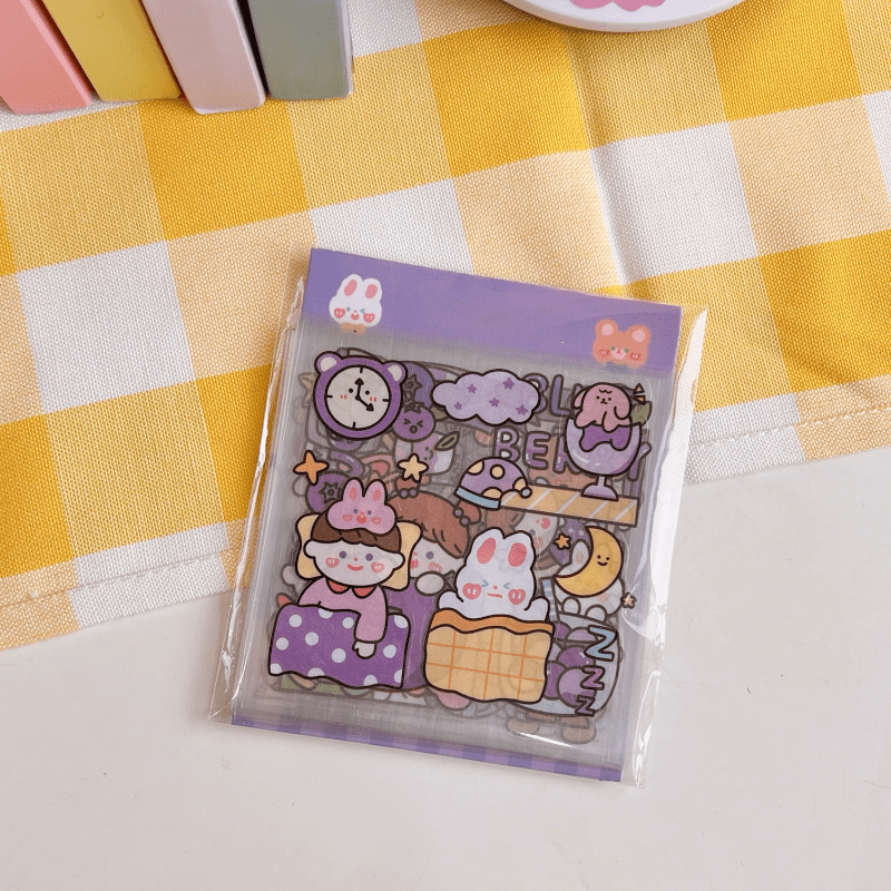 20 Sheets Cartoon Tear off Waterproof Sticker Mobile Phone Case Decoration