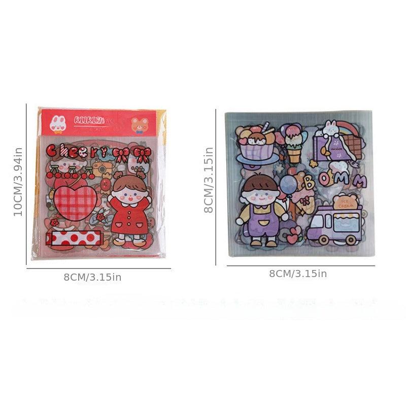 20 Sheets Cartoon Tear off Waterproof Sticker Mobile Phone Case Decoration