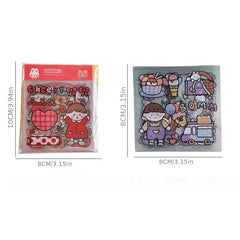20 Sheets Cartoon Tear off Waterproof Sticker Mobile Phone Case Decoration