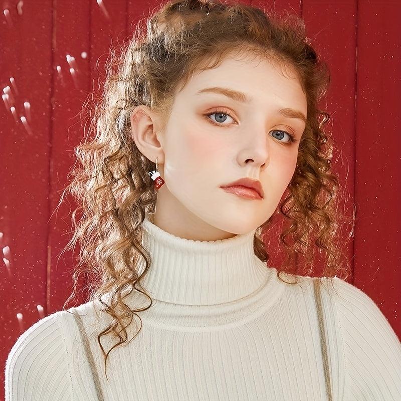 Christmas Snowflake Socks Earrings Female Summer Ear Stud Ear Buckle Niche