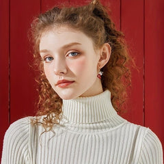 Christmas Snowflake Socks Earrings Female Summer Ear Stud Ear Buckle Niche