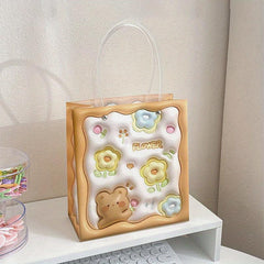 3D Cartoon Gift Bag Bear Rabbit Birthday Creative Tote Bubble Expansion Bag