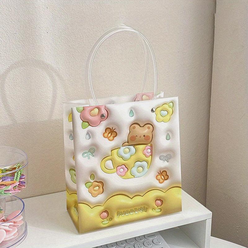 3D Cartoon Gift Bag Bear Rabbit Birthday Creative Tote Bubble Expansion Bag