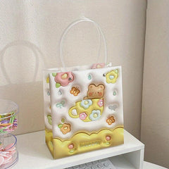 3D Cartoon Gift Bag Bear Rabbit Birthday Creative Tote Bubble Expansion Bag