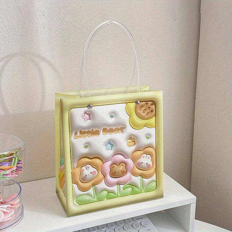 3D Cartoon Gift Bag Bear Rabbit Birthday Creative Tote Bubble Expansion Bag