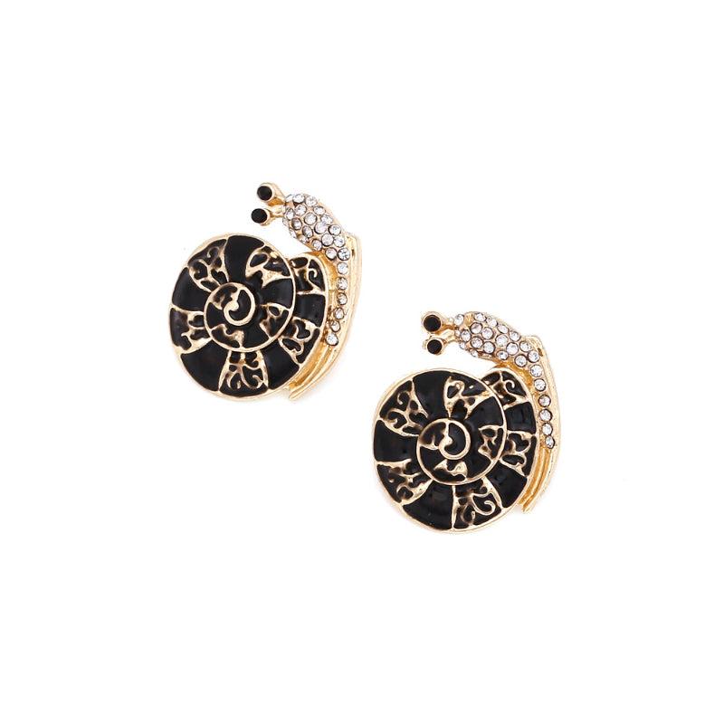 Snail Earrings Retro Glitter Animal Stud Earrings for Women