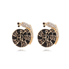 Snail Earrings Retro Glitter Animal Stud Earrings for Women