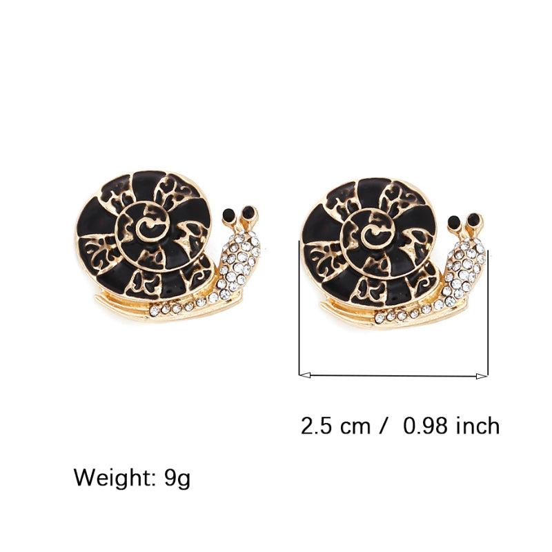 Snail Earrings Retro Glitter Animal Stud Earrings for Women