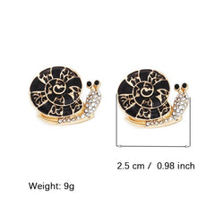 Snail Earrings Retro Glitter Animal Stud Earrings for Women