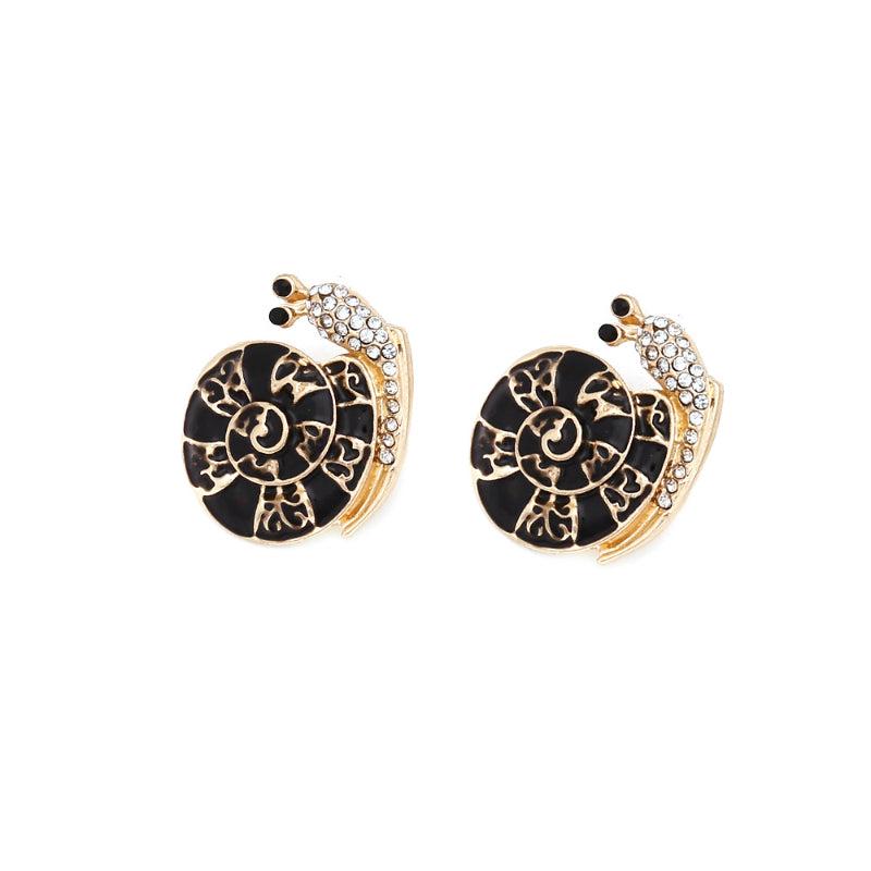 Snail Earrings Retro Glitter Animal Stud Earrings for Women