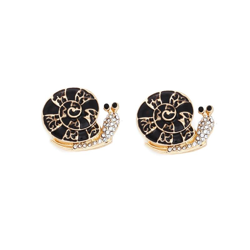 Snail Earrings Retro Glitter Animal Stud Earrings for Women