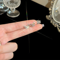 Colorful Zircon Butterfly Stud Earrings For Women