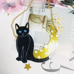 Cat Jewelry Women Necklace Pendant Cat Polymer Clay Handcrafted Gift