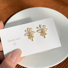 Flower Pearl Earrings Halloween Gift
