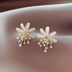 Flower Pearl Earrings Halloween Gift