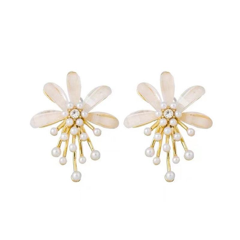 Flower Pearl Earrings Halloween Gift