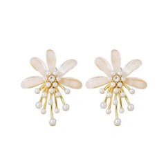 Flower Pearl Earrings Halloween Gift