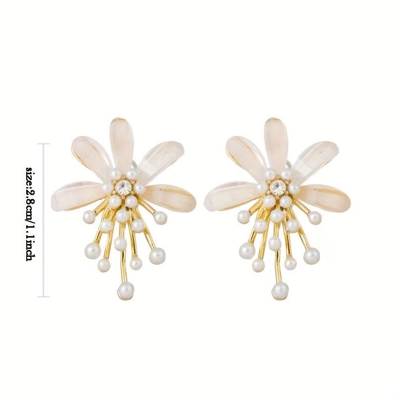 Flower Pearl Earrings Halloween Gift