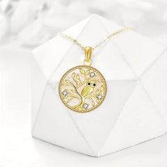 Owl Tree Of Life Pendant Necklace Animal Jewelry