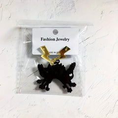 Acrylic Lightning Cat Earrings Funny Cat Earrings