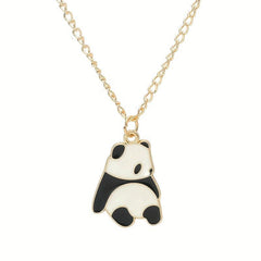 Fresh Sweet Panda Necklace Alloy Pendant Student Gift