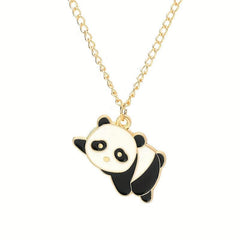 Fresh Sweet Panda Necklace Alloy Pendant Student Gift